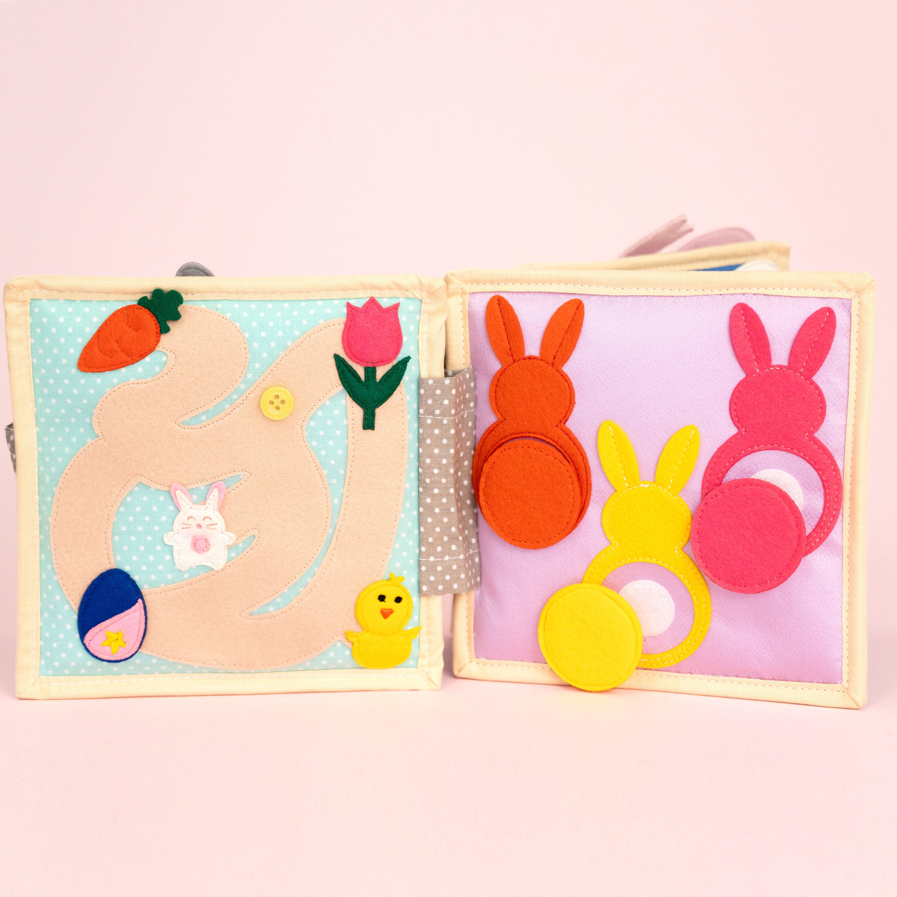 Funny Bunny- 6 pages Mini Quiet Book 