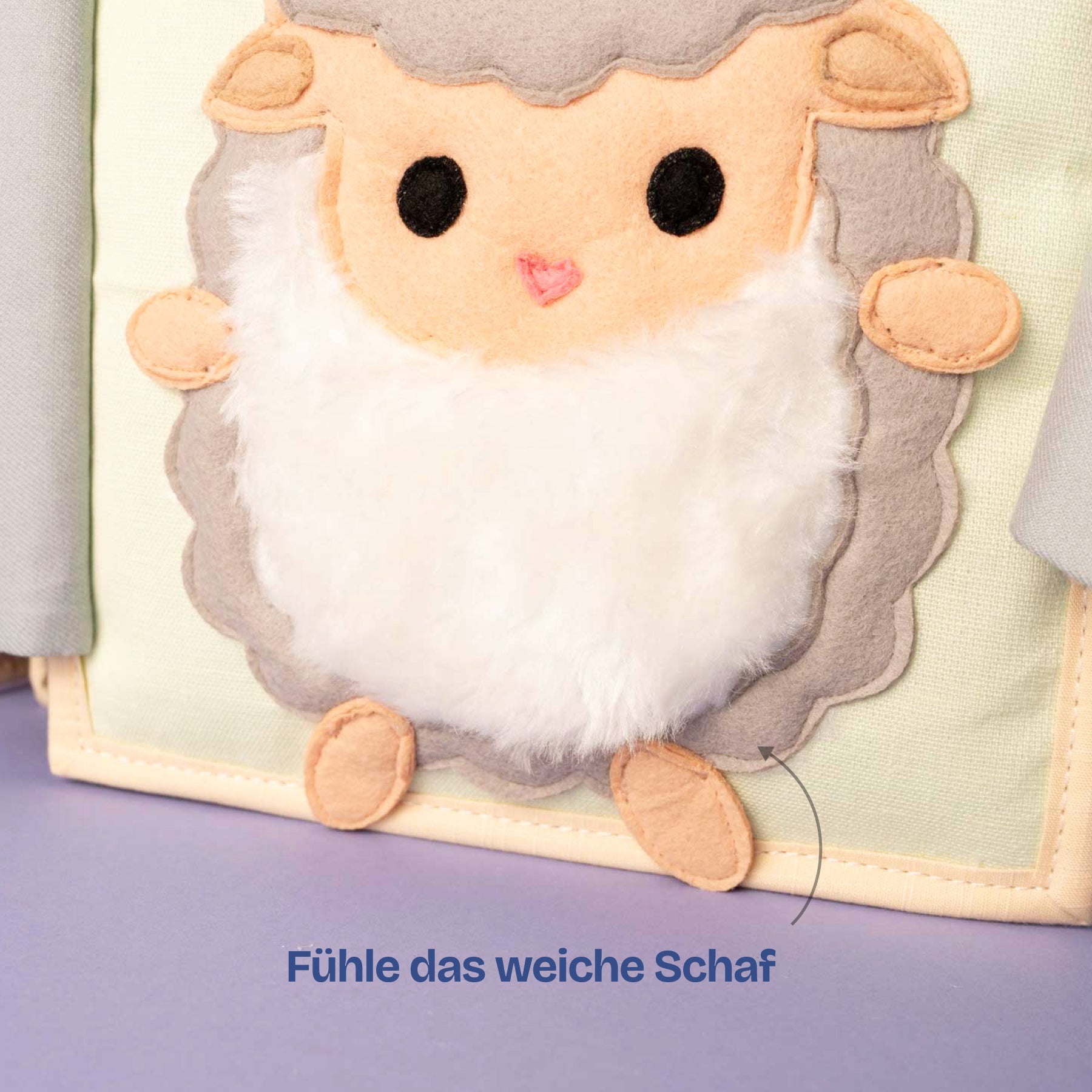 Happy Sheep - 6 Seiten Mini Quiet Book